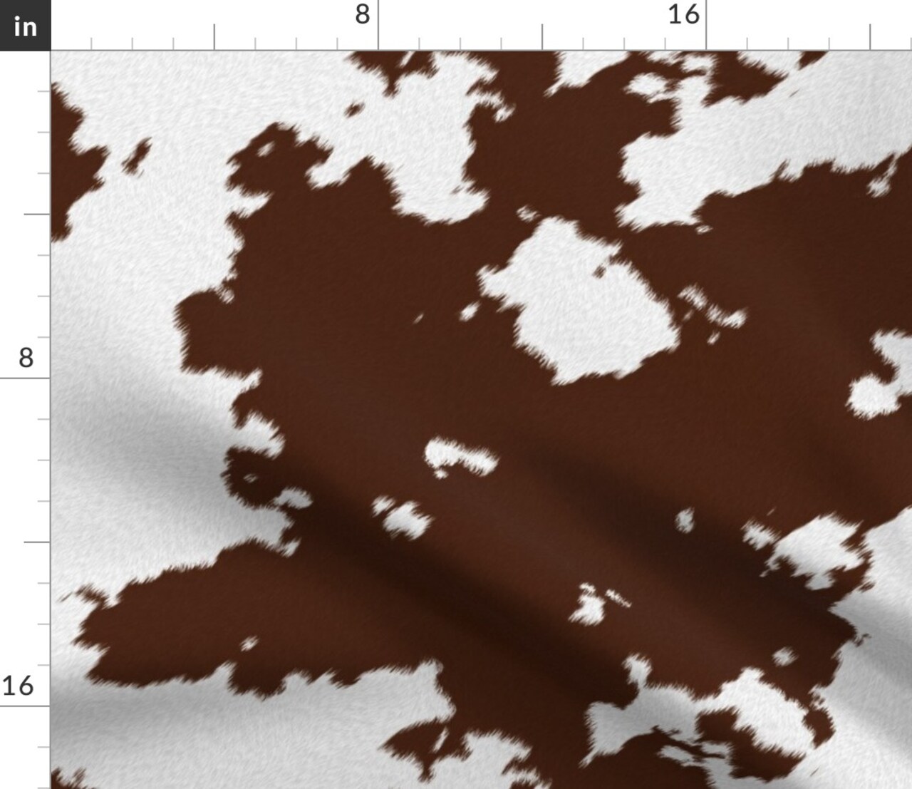 Brown Cow Hide Animal Print Rodeo Cowboy Country Western Custom Printed Fabric by Spoonflower Various Fabrics by the Yard or Fat Quarter